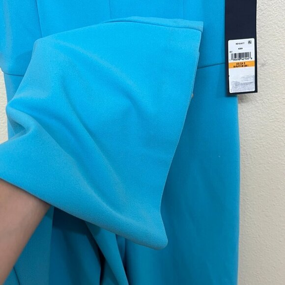 Rachel Roy Womens Ruffled Sleeve Full Length Jumpsuit Small in Aqua Blue - Picture 4 of 11